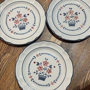 Hearthside Cumberland Brambleberry Dinner Plates 10 5/8" Set of  3 Stoneware Vtg